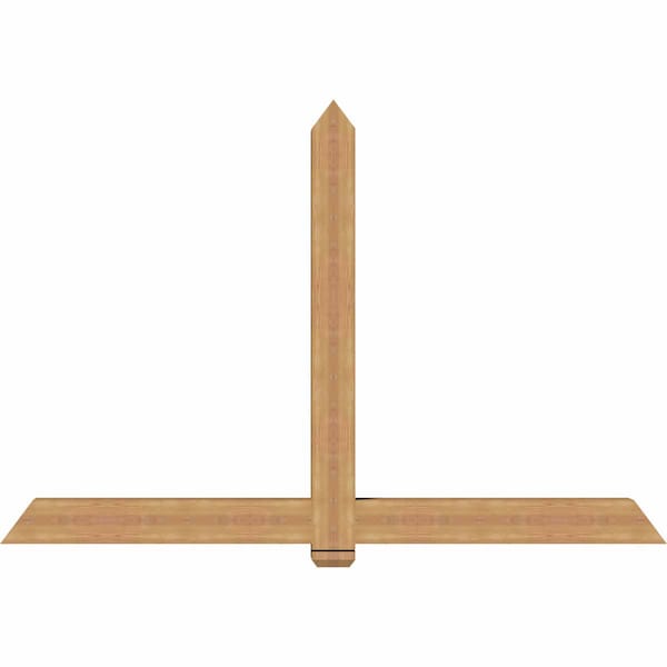 Ekena Millwork Eugene Smooth Timber Gable Bracket, Western Red Cedar, 84"W x 56"H x 5 1/2"D x 5 1/2"F, 16/12 Pitch GBW084X56X0606EUG00SWR - main